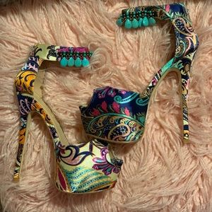 New, Never Worn Colorful Super High Heels!